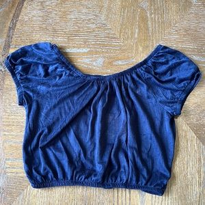 NWT Navy Crop Top